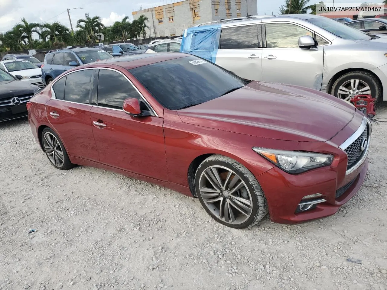 2014 Infiniti Q50 Base VIN: JN1BV7AP2EM680467 Lot: 78042474