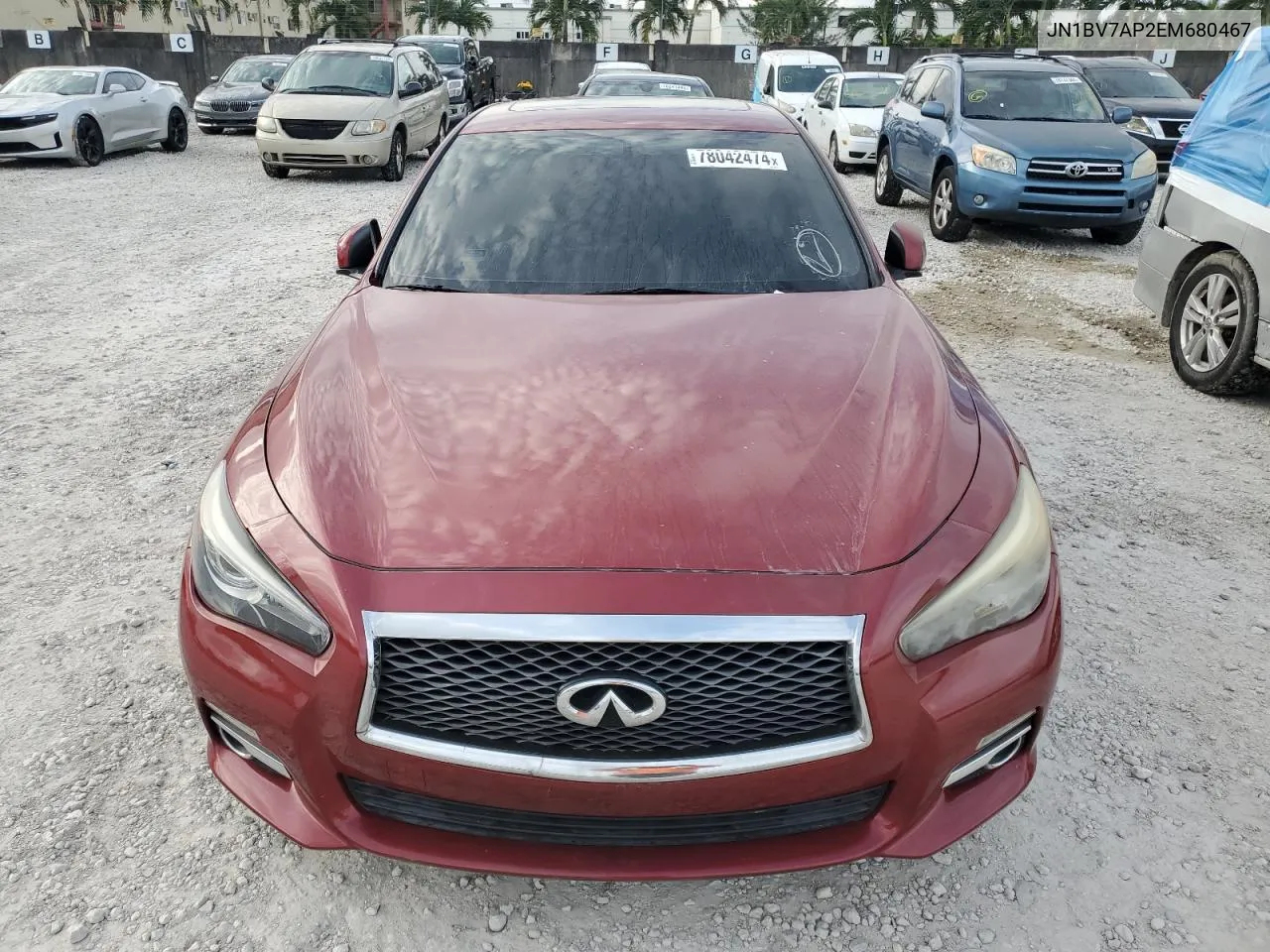 2014 Infiniti Q50 Base VIN: JN1BV7AP2EM680467 Lot: 78042474