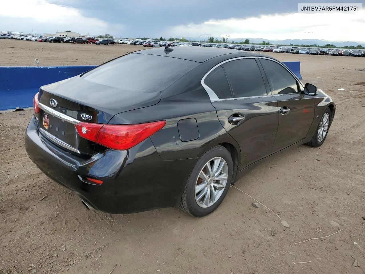 2015 Infiniti Q50 Base VIN: JN1BV7AR5FM421751 Lot: 58697014