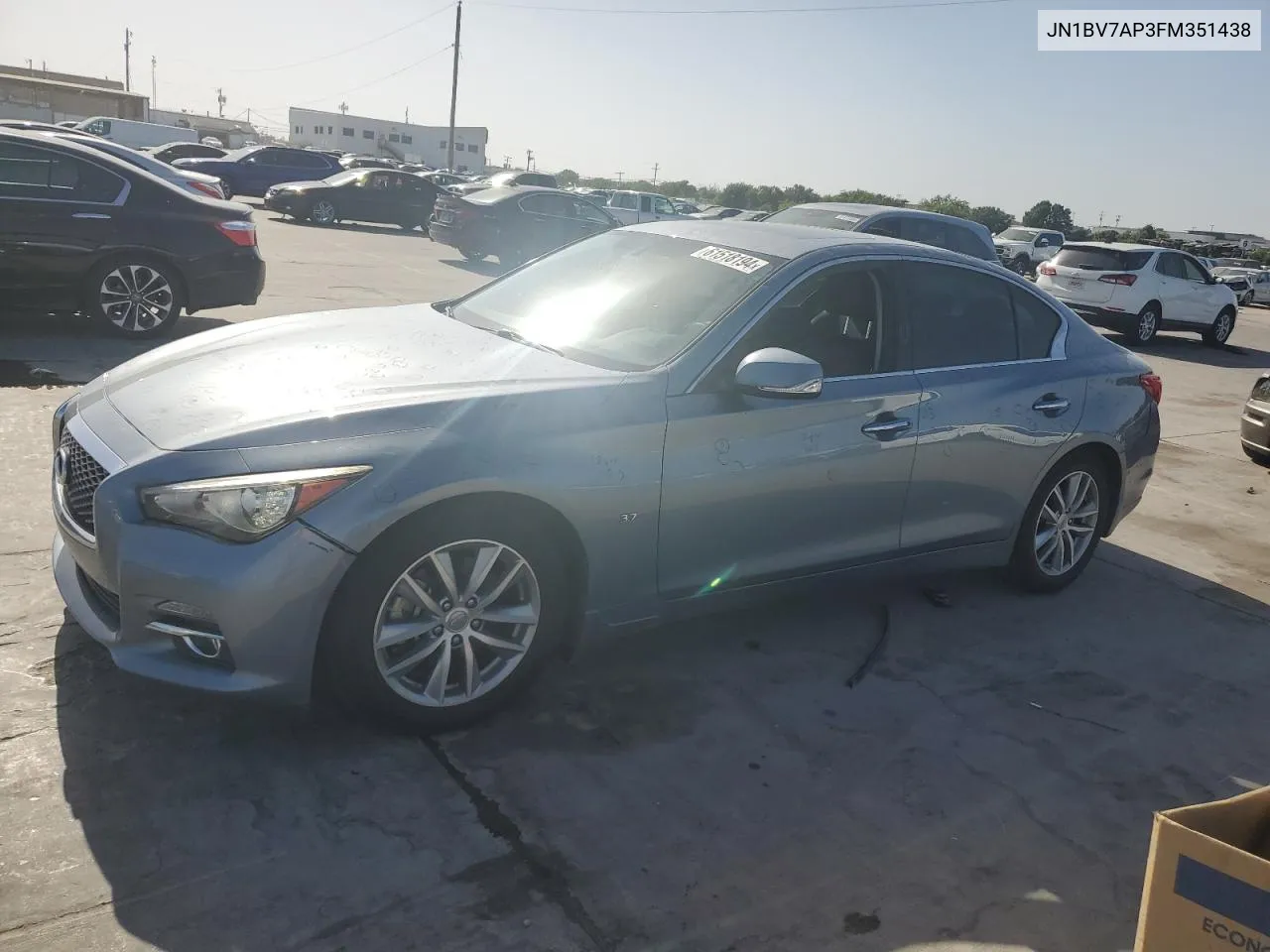 2015 Infiniti Q50 Base VIN: JN1BV7AP3FM351438 Lot: 61518194