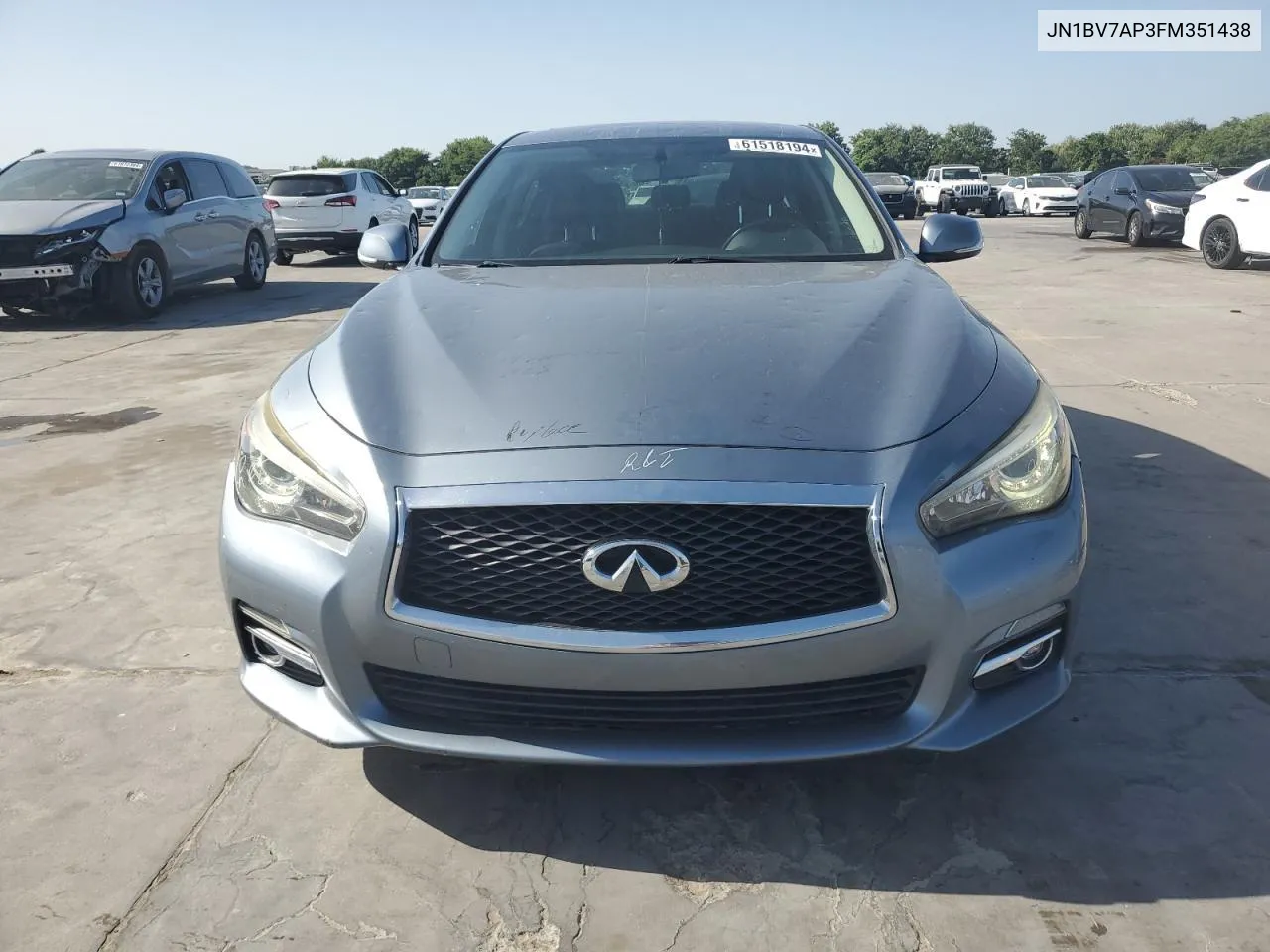 2015 Infiniti Q50 Base VIN: JN1BV7AP3FM351438 Lot: 61518194