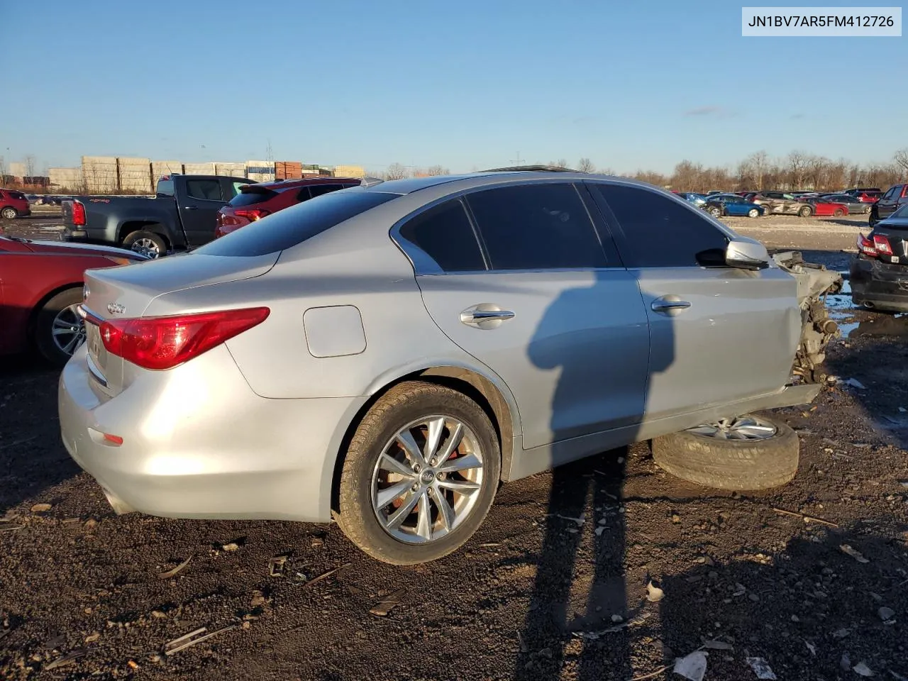 2015 Infiniti Q50 Base VIN: JN1BV7AR5FM412726 Lot: 65112114