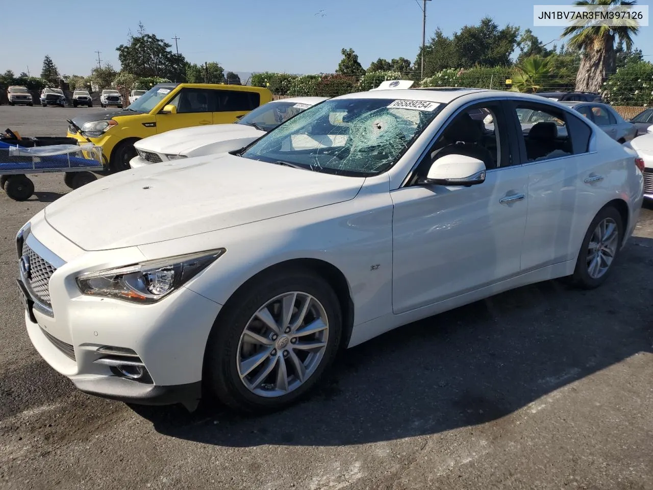 2015 Infiniti Q50 Base VIN: JN1BV7AR3FM397126 Lot: 66589254