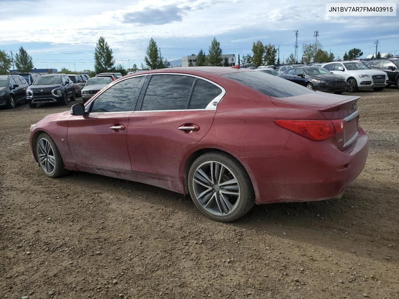 2015 Infiniti Q50 Base VIN: JN1BV7AR7FM403915 Lot: 69177584