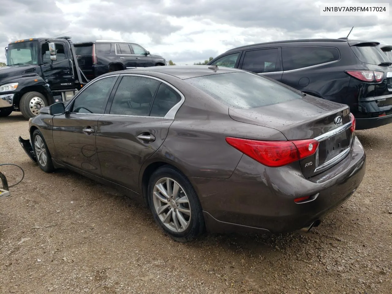 2015 Infiniti Q50 Base VIN: JN1BV7AR9FM417024 Lot: 69244214