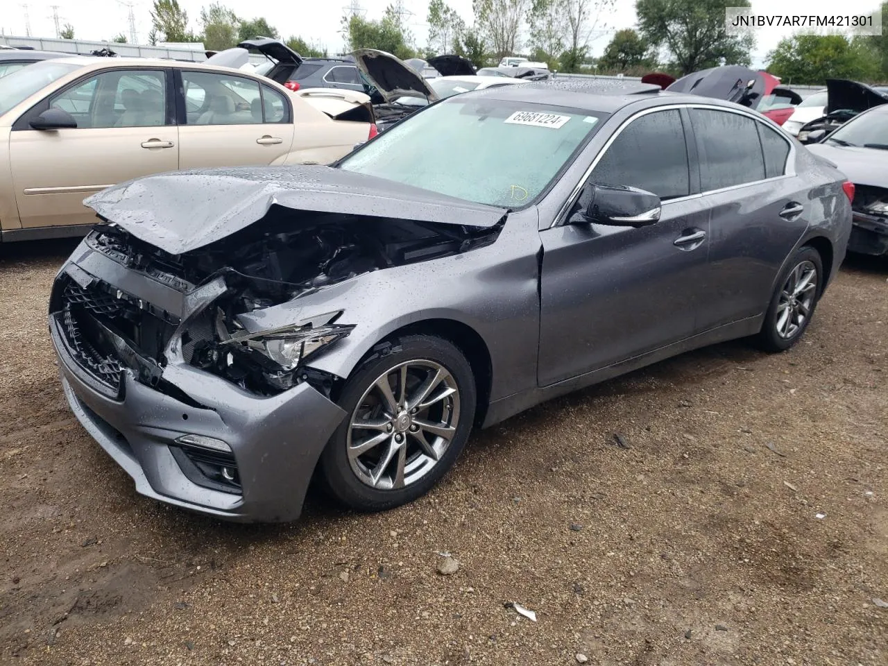 JN1BV7AR7FM421301 2015 Infiniti Q50 Base