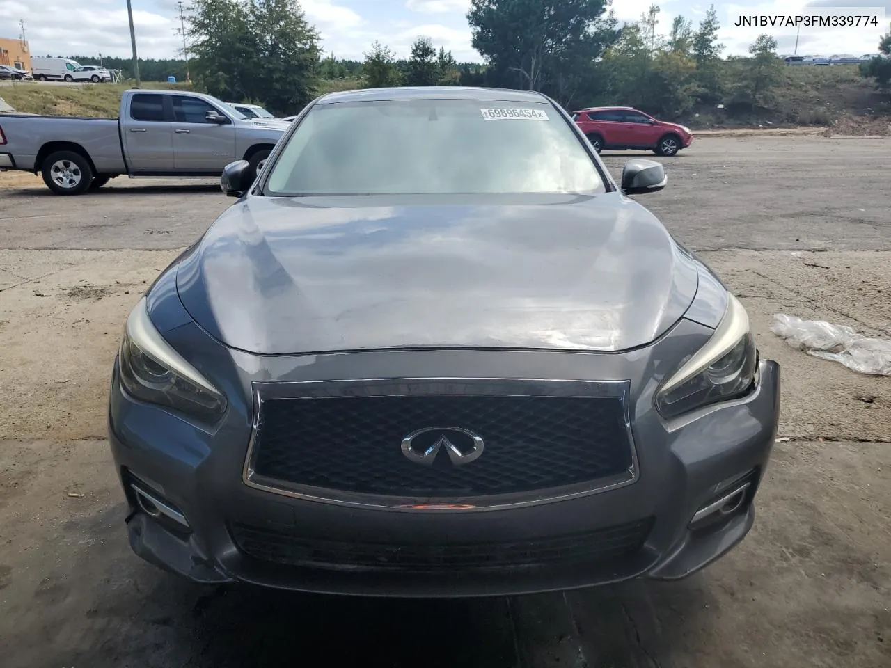 2015 Infiniti Q50 Base VIN: JN1BV7AP3FM339774 Lot: 69896454