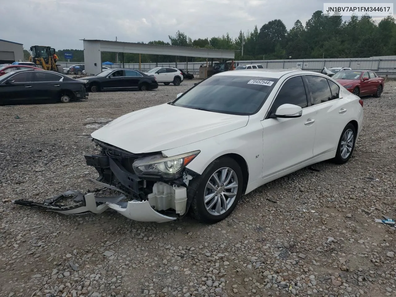 2015 Infiniti Q50 Base VIN: JN1BV7AP1FM344617 Lot: 70452544