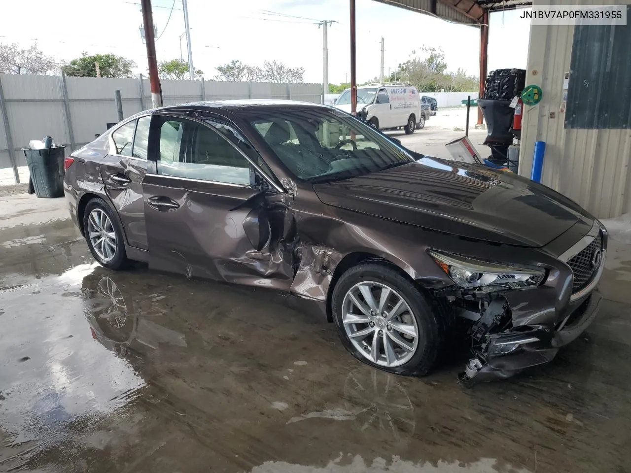 JN1BV7AP0FM331955 2015 Infiniti Q50 Base