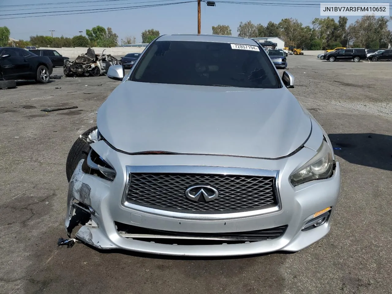 2015 Infiniti Q50 Base VIN: JN1BV7AR3FM410652 Lot: 72857194