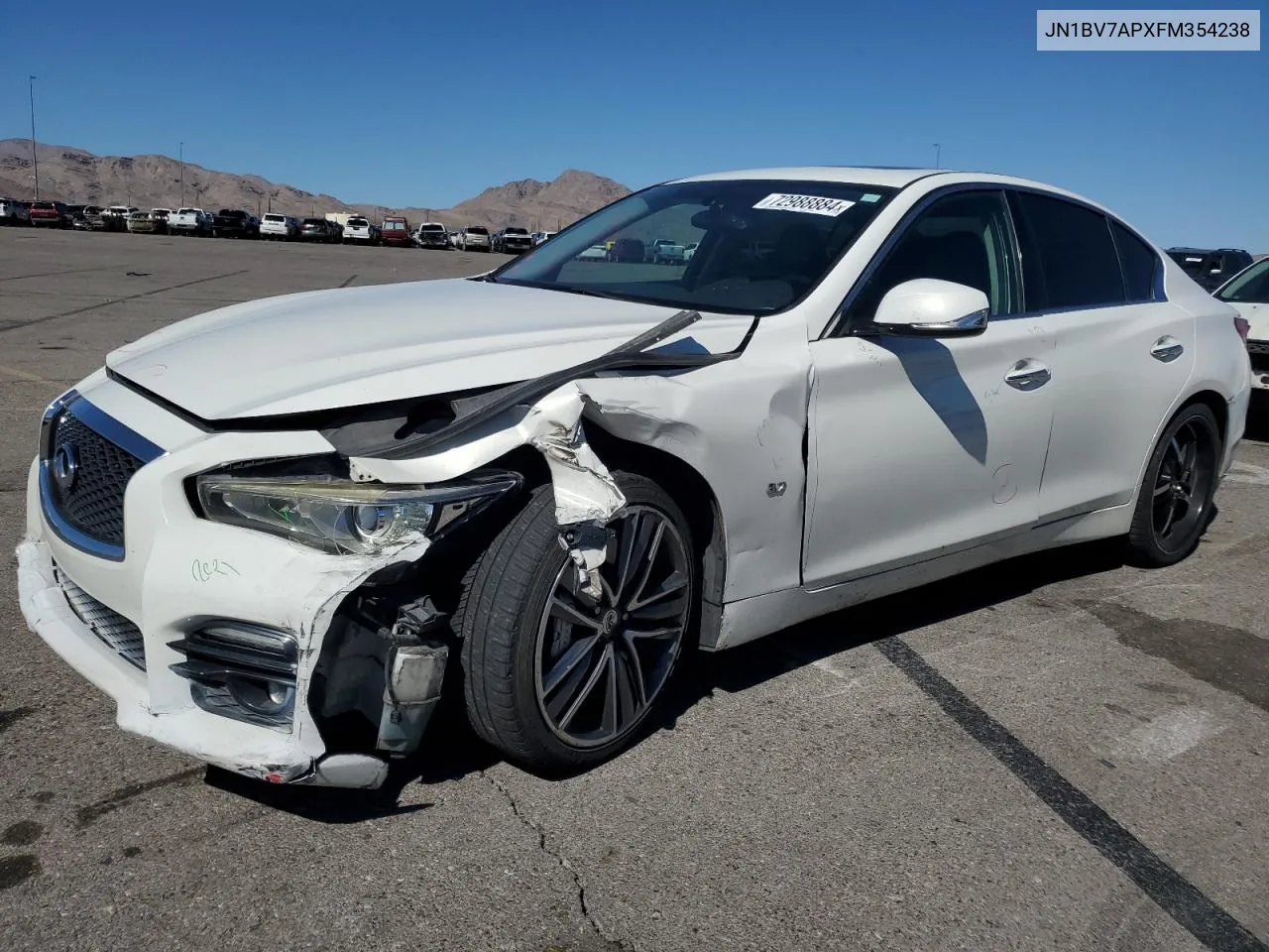 2015 Infiniti Q50 Base VIN: JN1BV7APXFM354238 Lot: 72988884