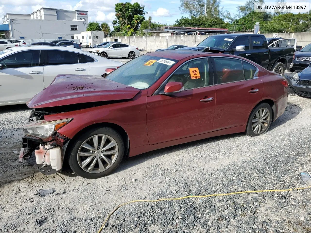 2015 Infiniti Q50 Base VIN: JN1BV7AR6FM413397 Lot: 73128444