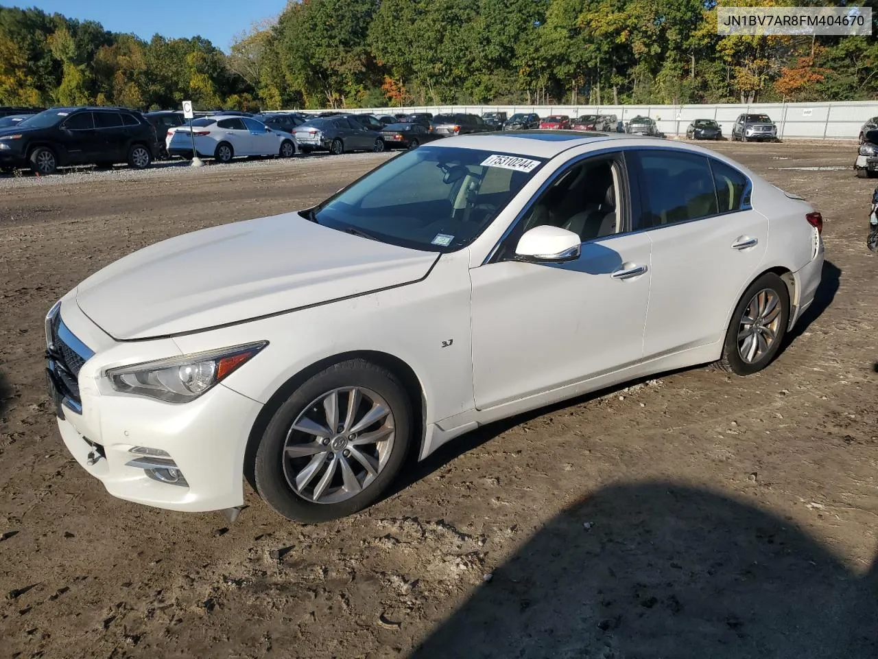 2015 Infiniti Q50 Base VIN: JN1BV7AR8FM404670 Lot: 75310244