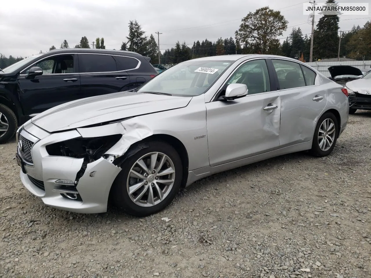 2015 Infiniti Q50 Hybrid Premium VIN: JN1AV7AR6FM850800 Lot: 75690214