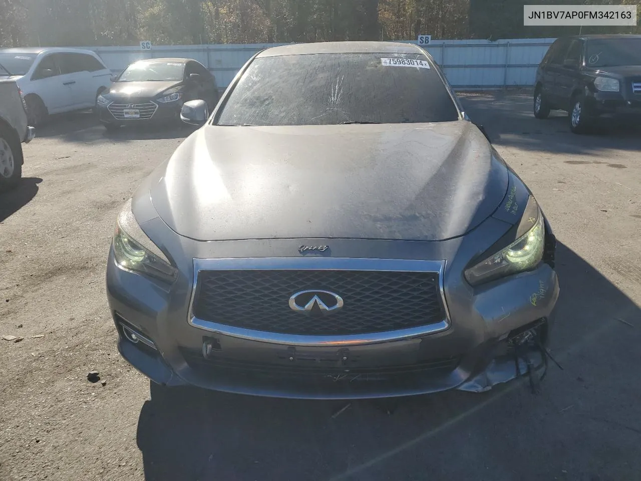 2015 Infiniti Q50 Base VIN: JN1BV7AP0FM342163 Lot: 75983014