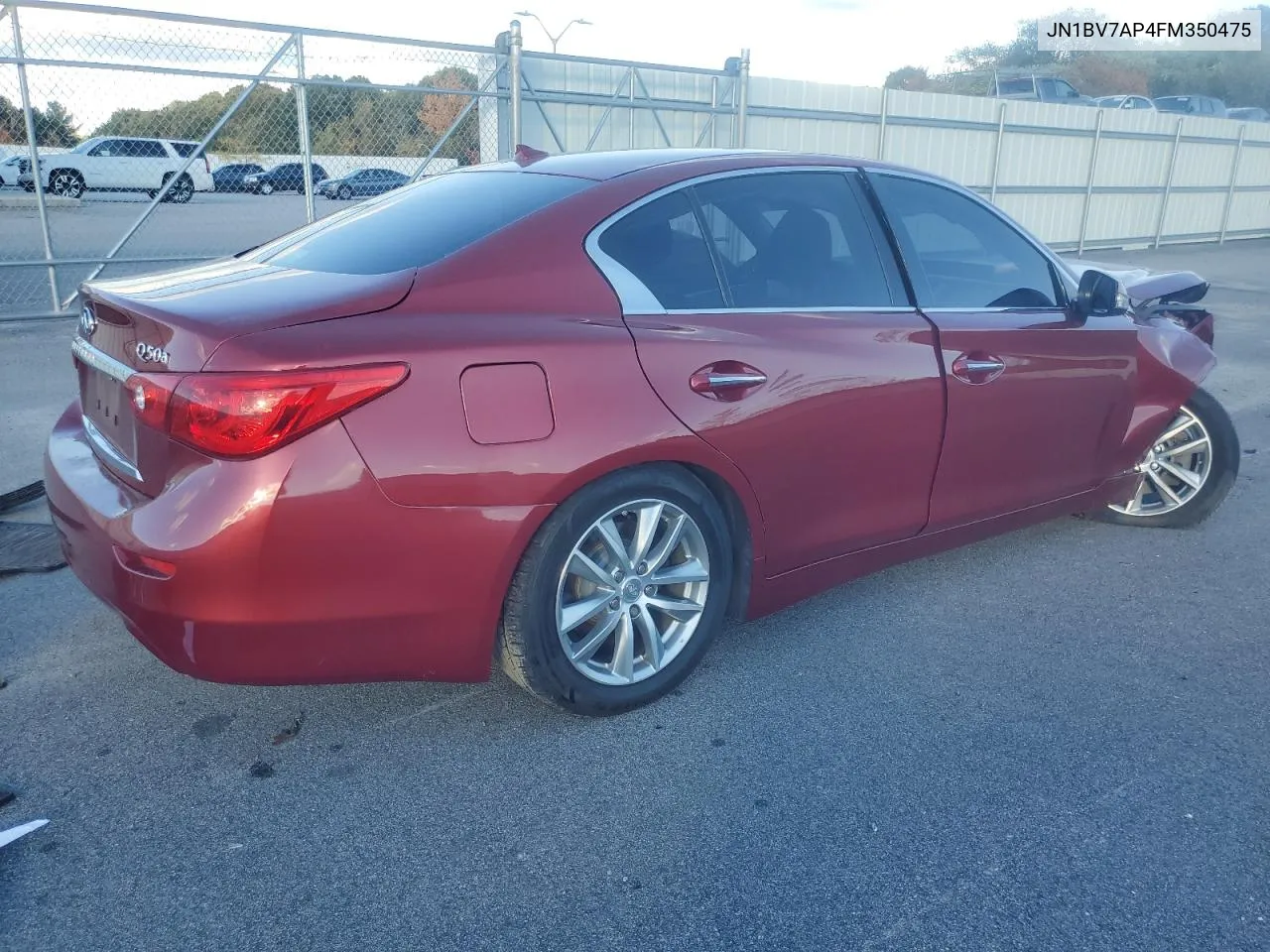 2015 Infiniti Q50 Base VIN: JN1BV7AP4FM350475 Lot: 76154544