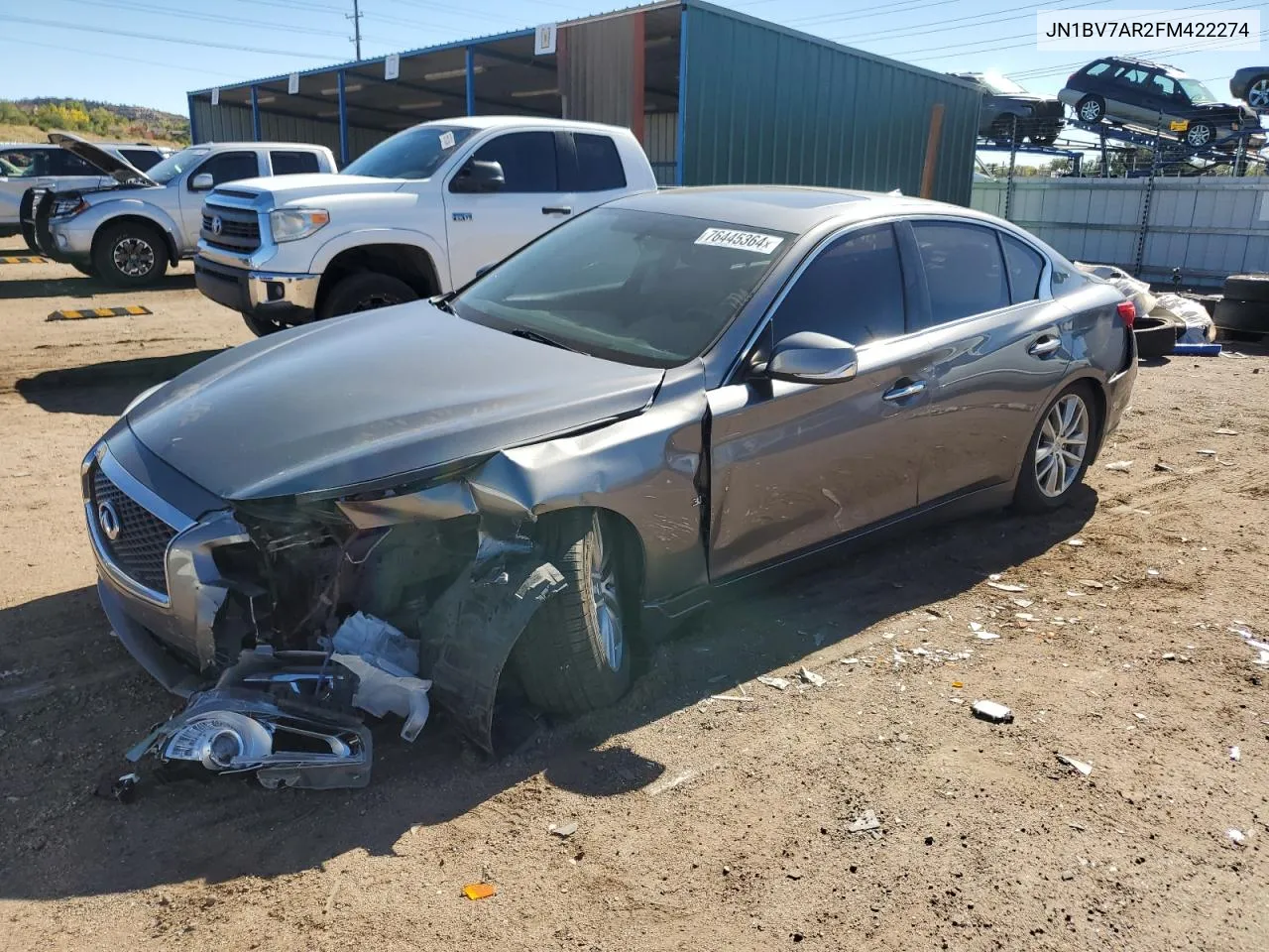 2015 Infiniti Q50 Base VIN: JN1BV7AR2FM422274 Lot: 76445364