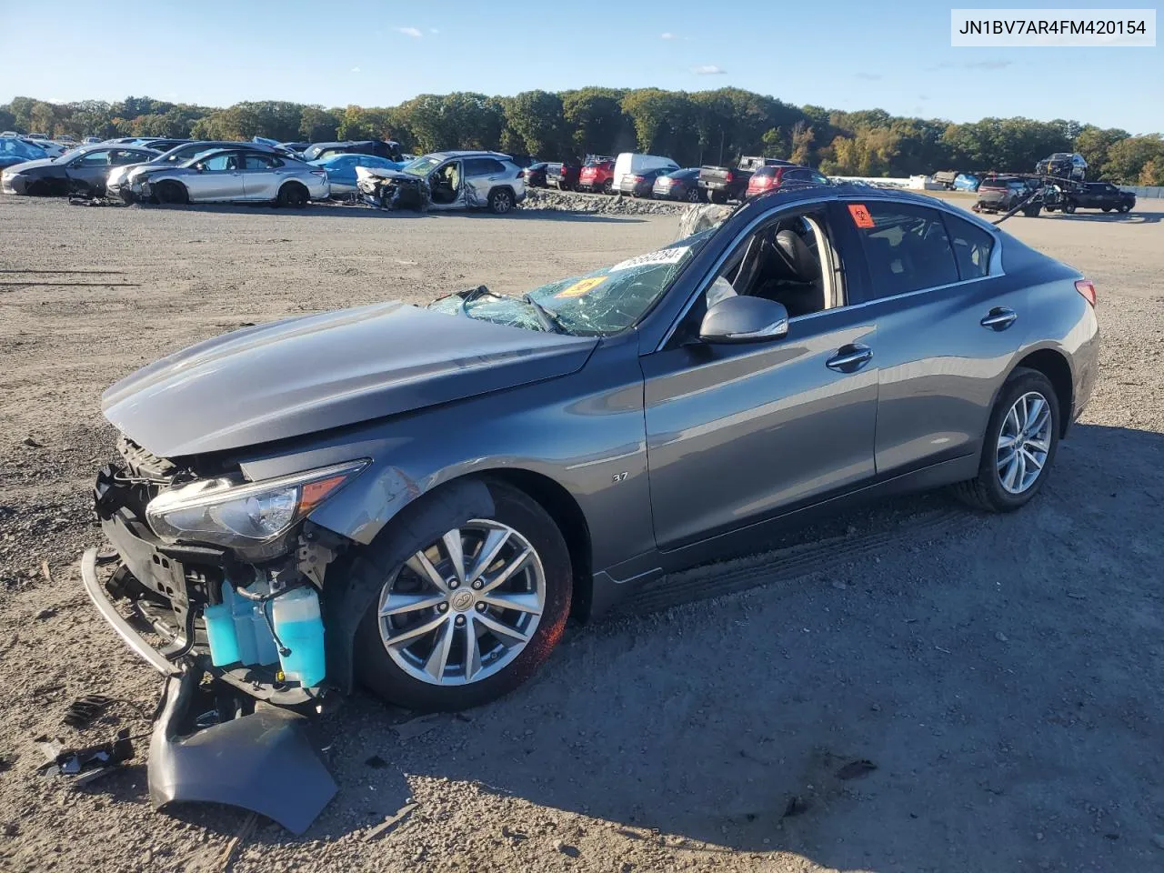 2015 Infiniti Q50 Base VIN: JN1BV7AR4FM420154 Lot: 76560284