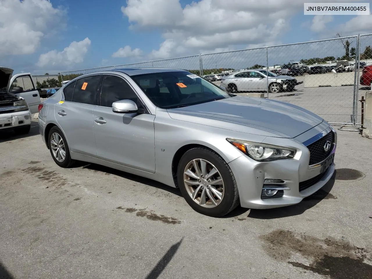 2015 Infiniti Q50 Base VIN: JN1BV7AR6FM400455 Lot: 76578974