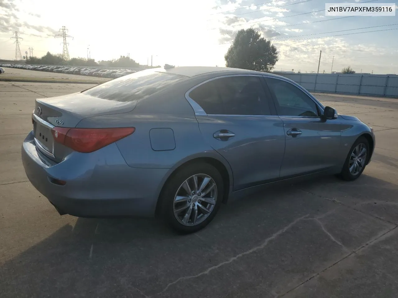 JN1BV7APXFM359116 2015 Infiniti Q50 Base