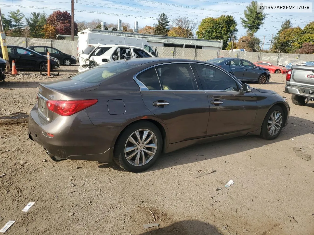 2015 Infiniti Q50 Base VIN: JN1BV7ARXFM417078 Lot: 78452134