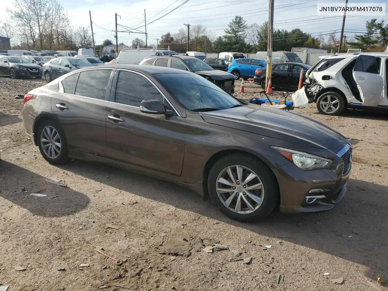 2015 Infiniti Q50 Base VIN: JN1BV7ARXFM417078 Lot: 78452134