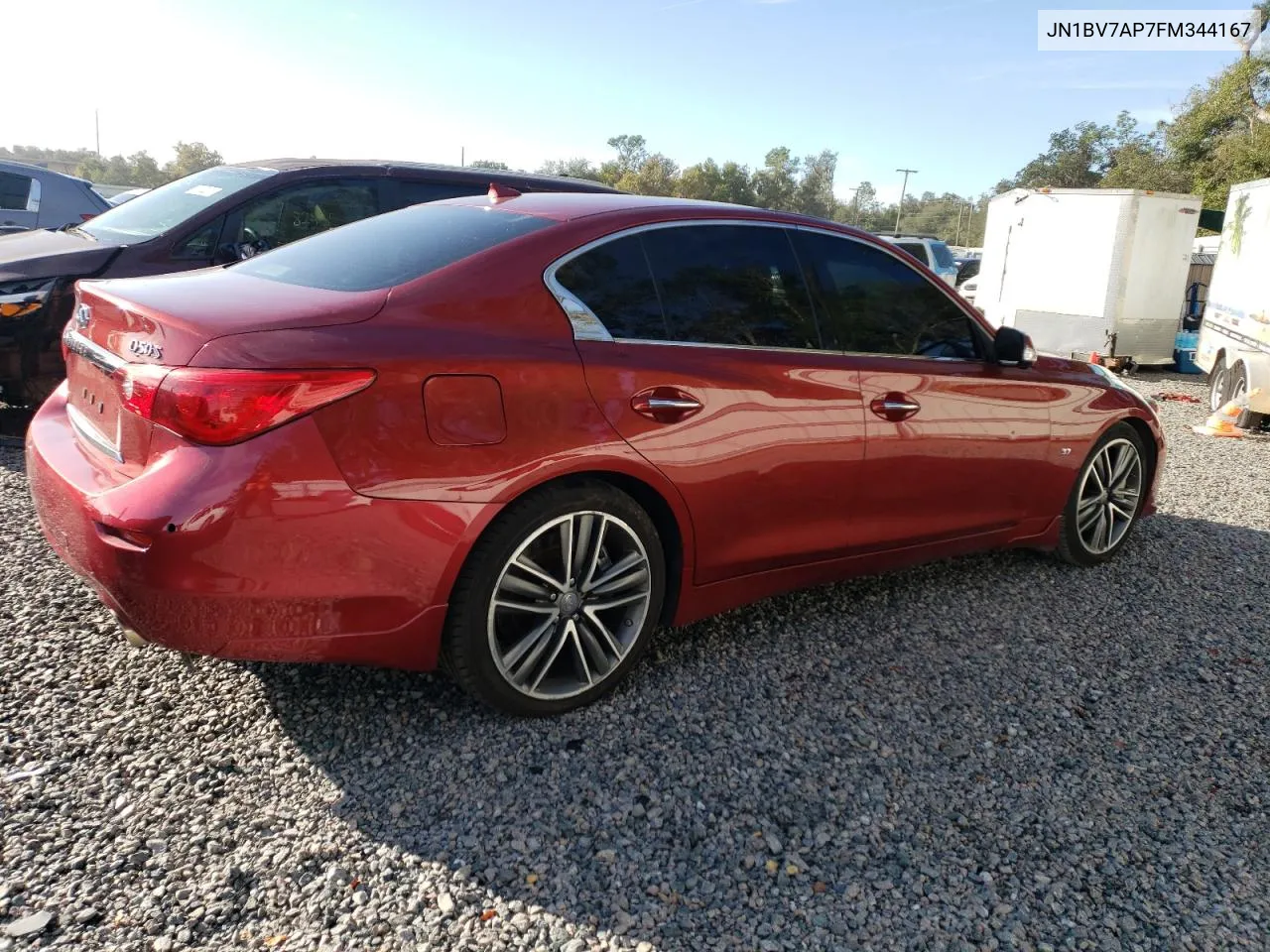 2015 Infiniti Q50 Base VIN: JN1BV7AP7FM344167 Lot: 78595053