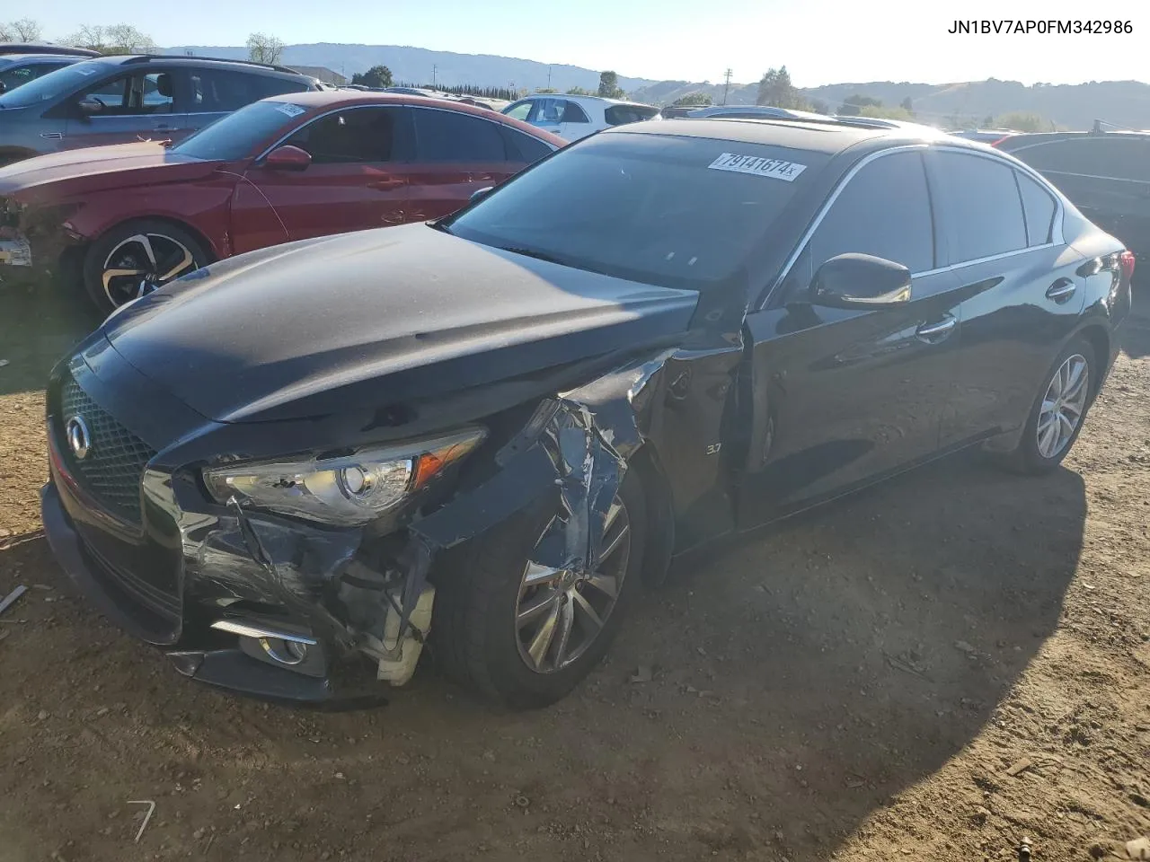 2015 Infiniti Q50 Base VIN: JN1BV7AP0FM342986 Lot: 79141674