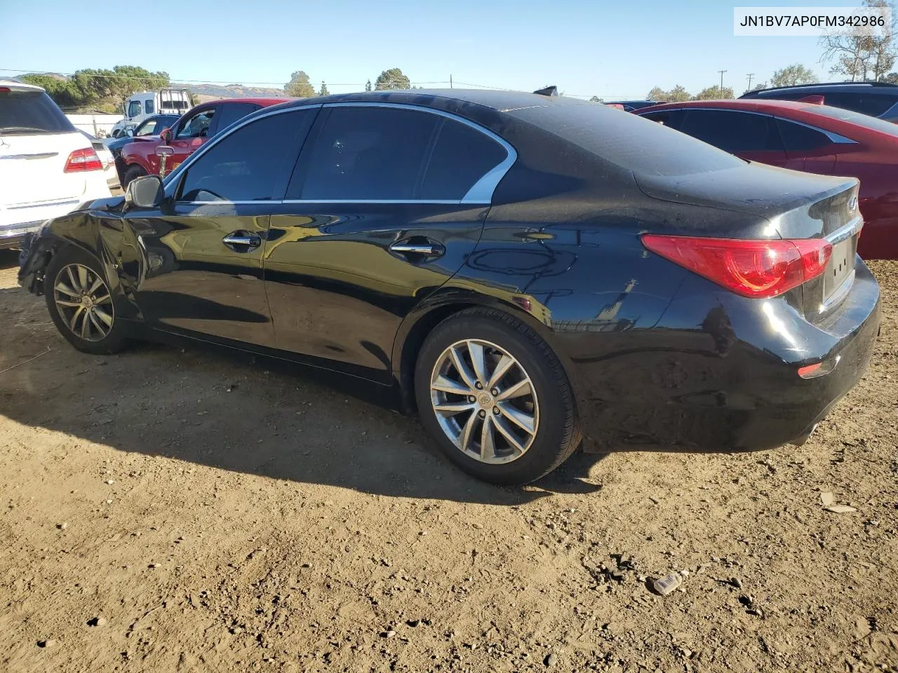 2015 Infiniti Q50 Base VIN: JN1BV7AP0FM342986 Lot: 79141674