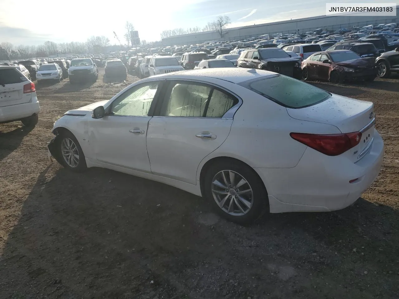 2015 Infiniti Q50 Base VIN: JN1BV7AR3FM403183 Lot: 79952184