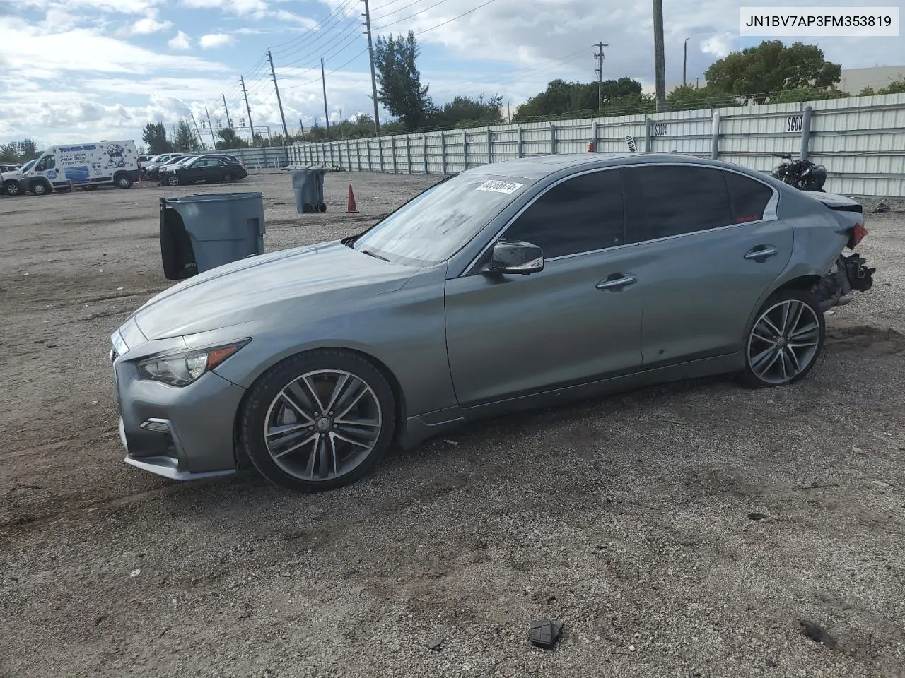 2015 Infiniti Q50 Base VIN: JN1BV7AP3FM353819 Lot: 80566674