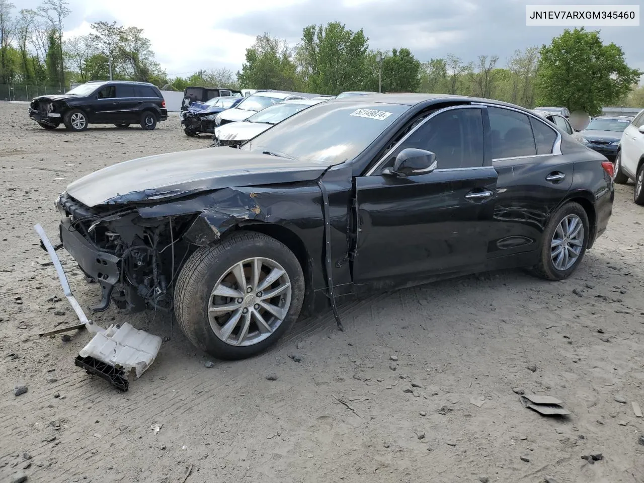 2016 Infiniti Q50 Premium VIN: JN1EV7ARXGM345460 Lot: 52149874