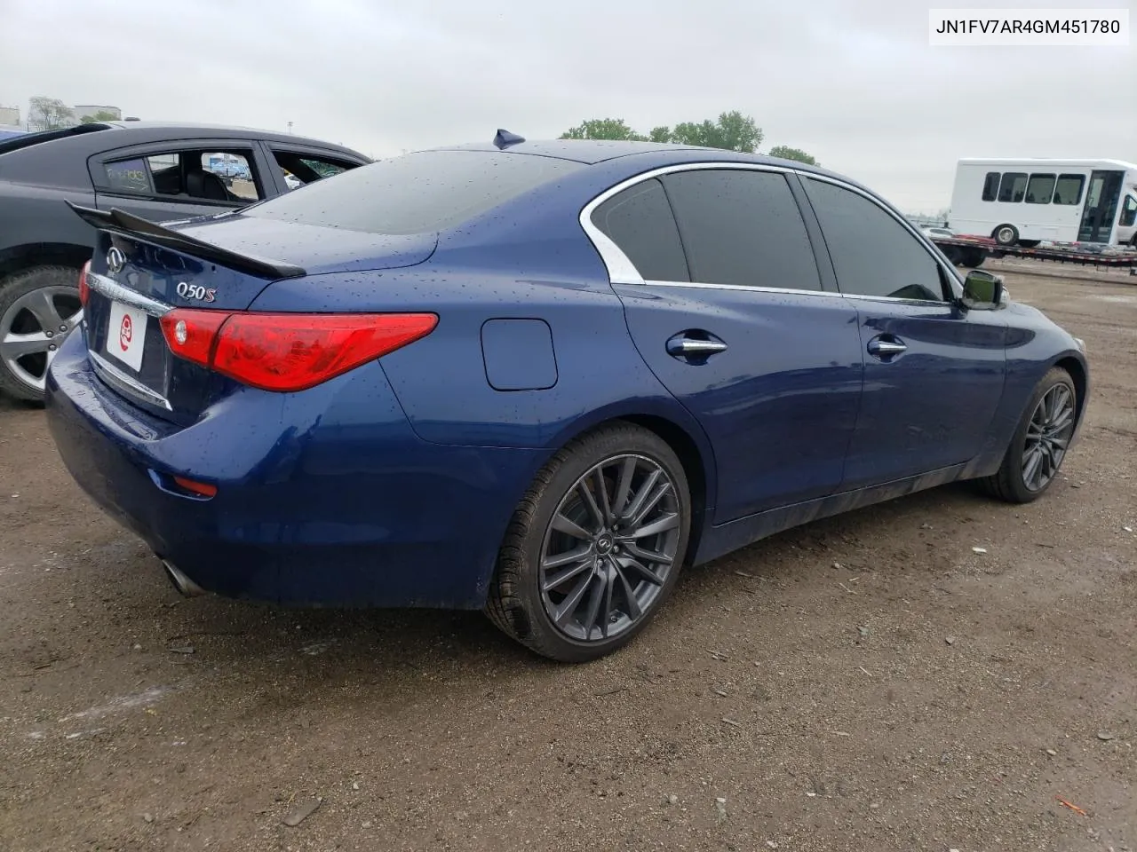 2016 Infiniti Q50 Red Sport 400 VIN: JN1FV7AR4GM451780 Lot: 54697234