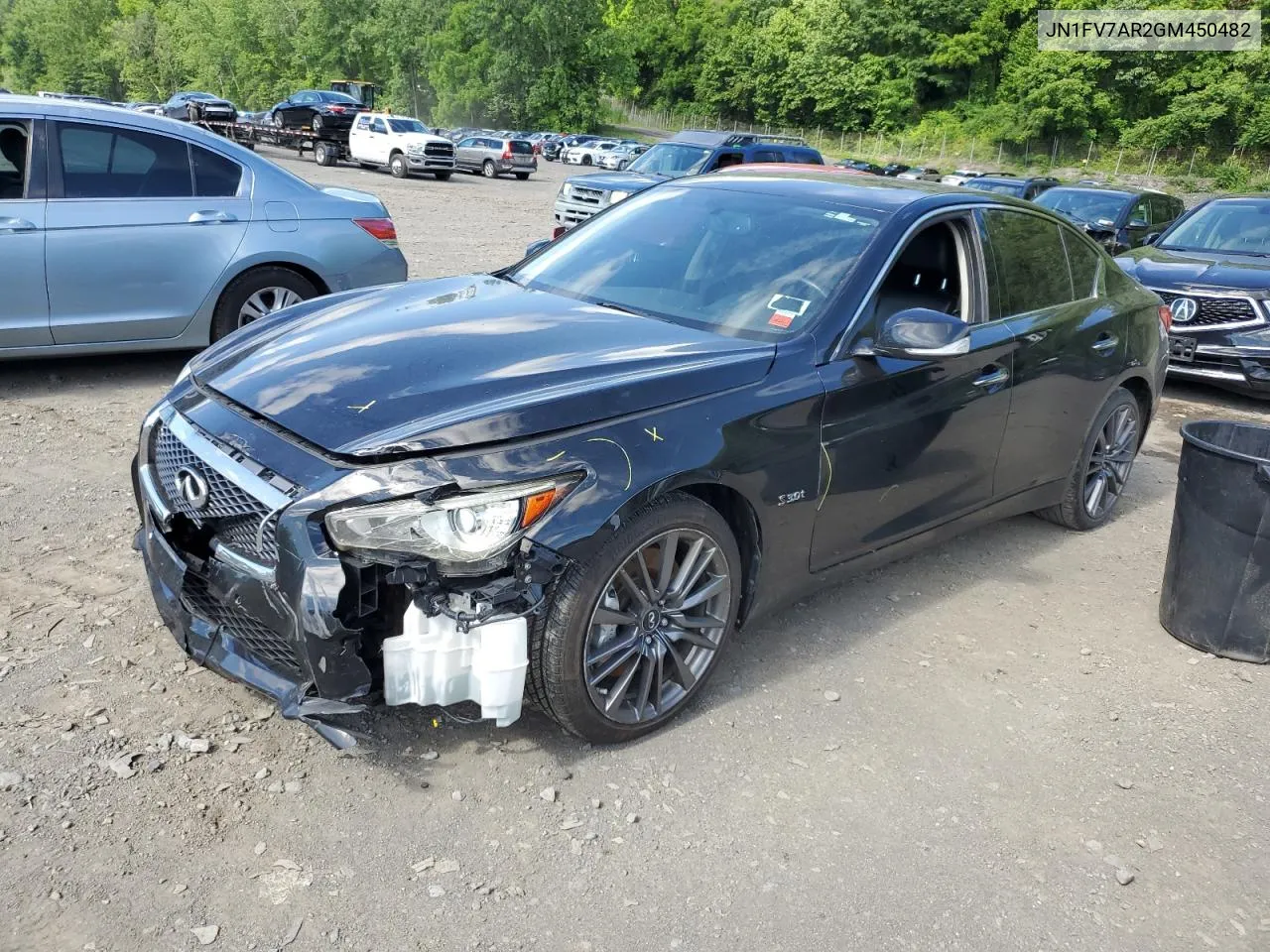 2016 Infiniti Q50 Red Sport 400 VIN: JN1FV7AR2GM450482 Lot: 57382284