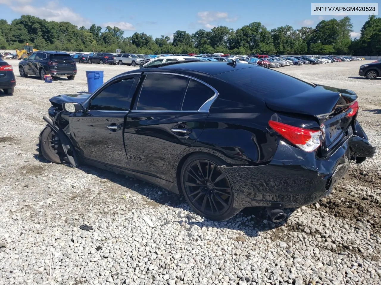 2016 Infiniti Q50 Red Sport 400 VIN: JN1FV7AP6GM420528 Lot: 64663554