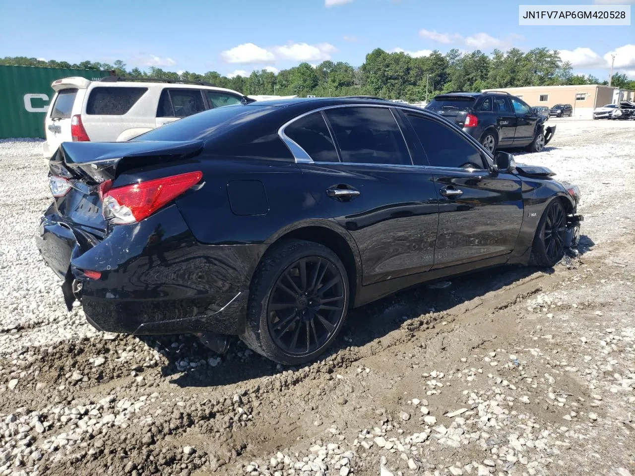 2016 Infiniti Q50 Red Sport 400 VIN: JN1FV7AP6GM420528 Lot: 64663554