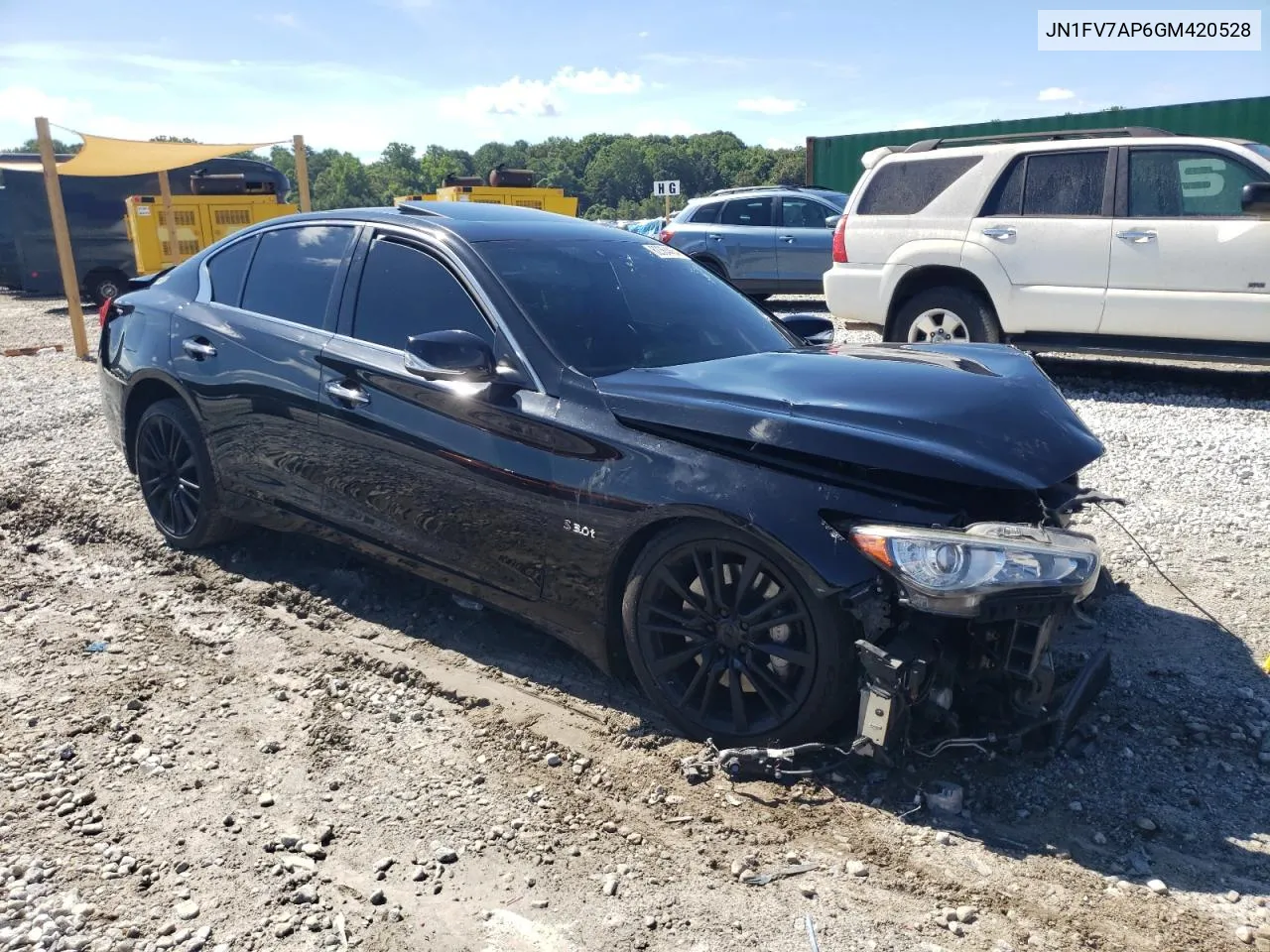 2016 Infiniti Q50 Red Sport 400 VIN: JN1FV7AP6GM420528 Lot: 64663554