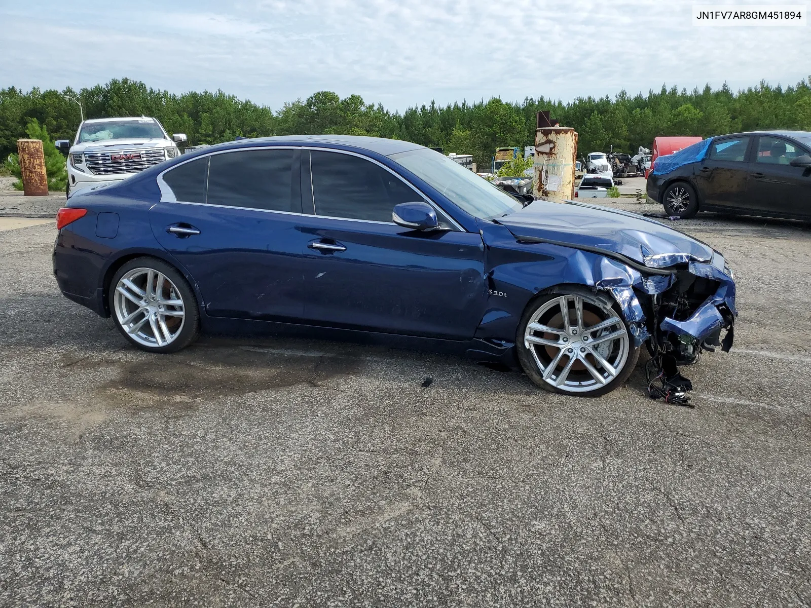 2016 Infiniti Q50 Red Sport 400 VIN: JN1FV7AR8GM451894 Lot: 65235754