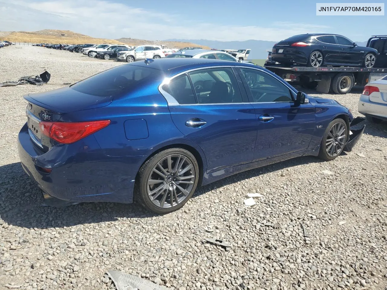 JN1FV7AP7GM420165 2016 Infiniti Q50 Red Sport 400