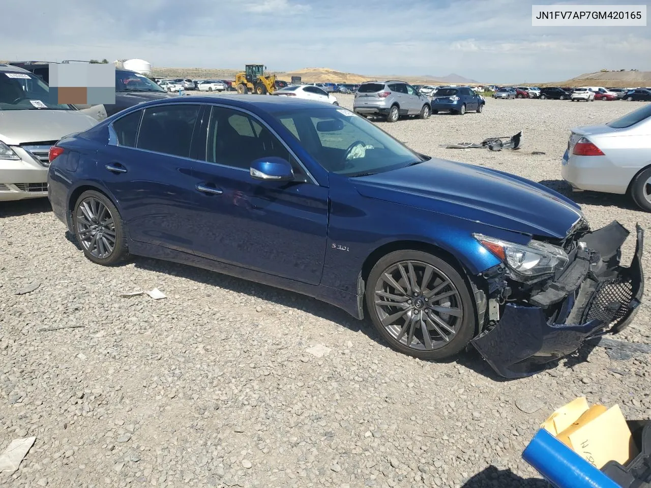 2016 Infiniti Q50 Red Sport 400 VIN: JN1FV7AP7GM420165 Lot: 67647284