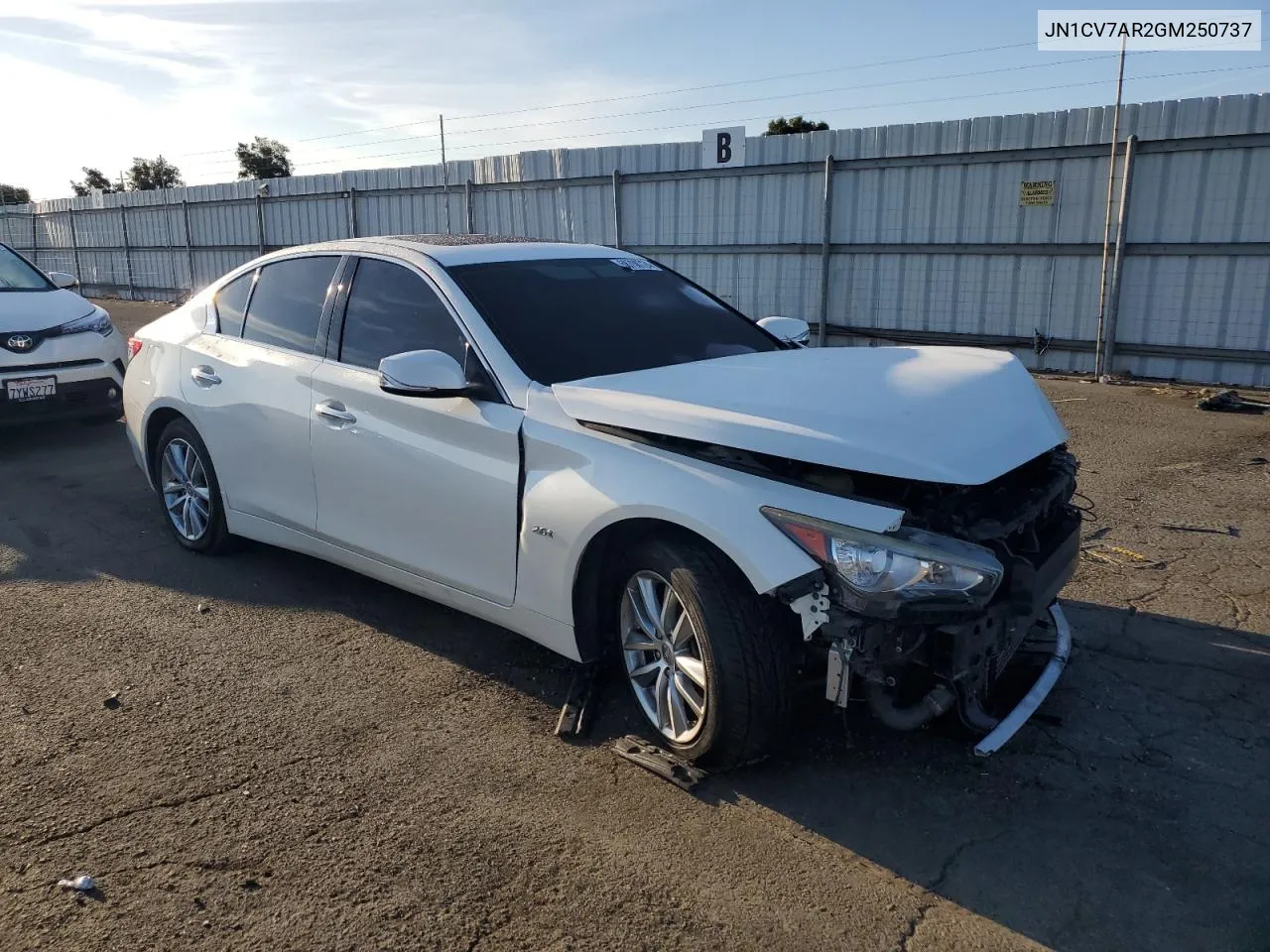 2016 Infiniti Q50 Base VIN: JN1CV7AR2GM250737 Lot: 68700724