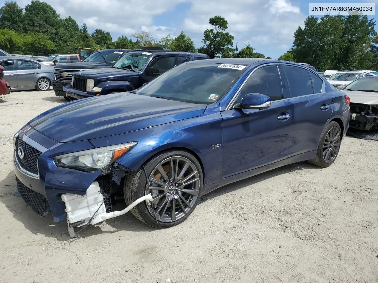 JN1FV7AR8GM450938 2016 Infiniti Q50 Red Sport 400