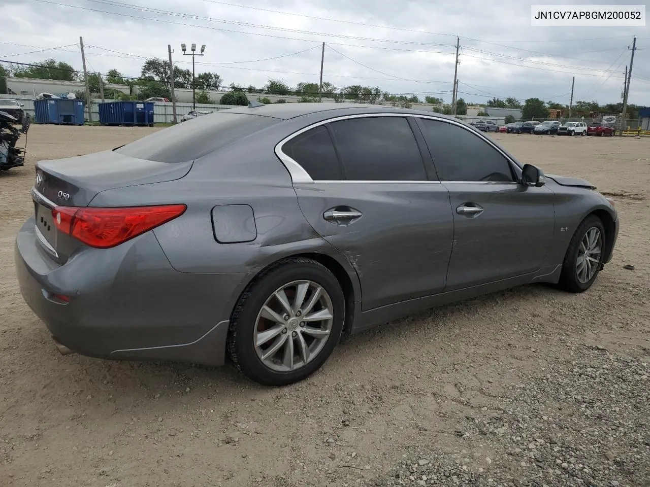 2016 Infiniti Q50 Base VIN: JN1CV7AP8GM200052 Lot: 69672644