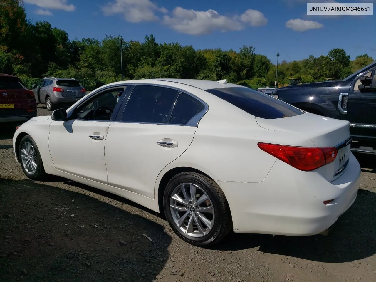 2016 Infiniti Q50 Premium VIN: JN1EV7AR0GM346651 Lot: 71053754