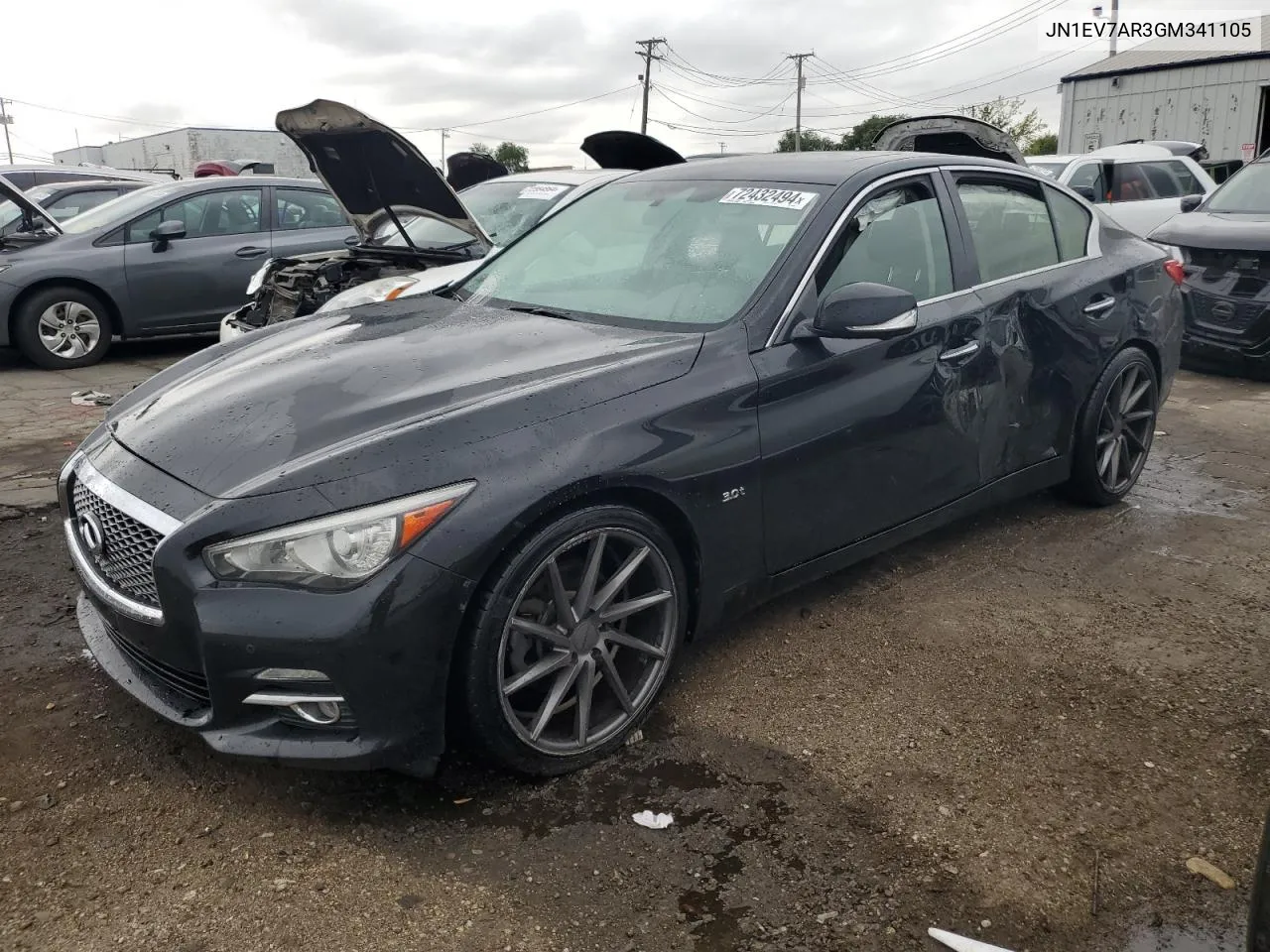 2016 Infiniti Q50 Premium VIN: JN1EV7AR3GM341105 Lot: 72432494