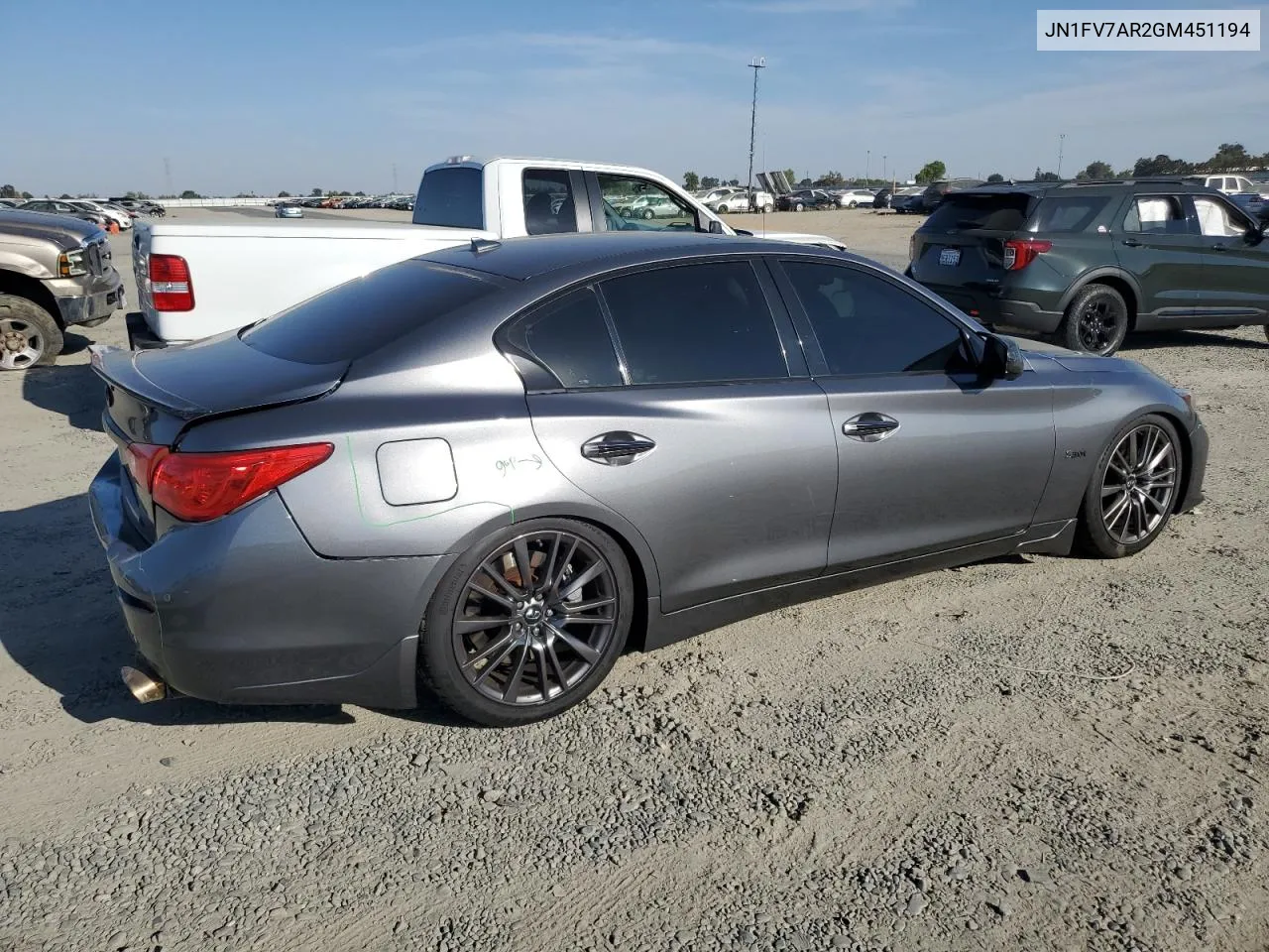 2016 Infiniti Q50 Red Sport 400 VIN: JN1FV7AR2GM451194 Lot: 72724494