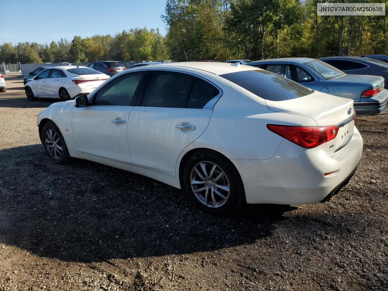 2016 Infiniti Q50 Base VIN: JN1CV7AR0GM250638 Lot: 72793794