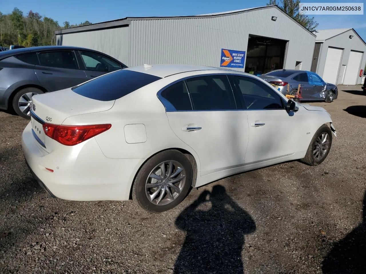 2016 Infiniti Q50 Base VIN: JN1CV7AR0GM250638 Lot: 72793794