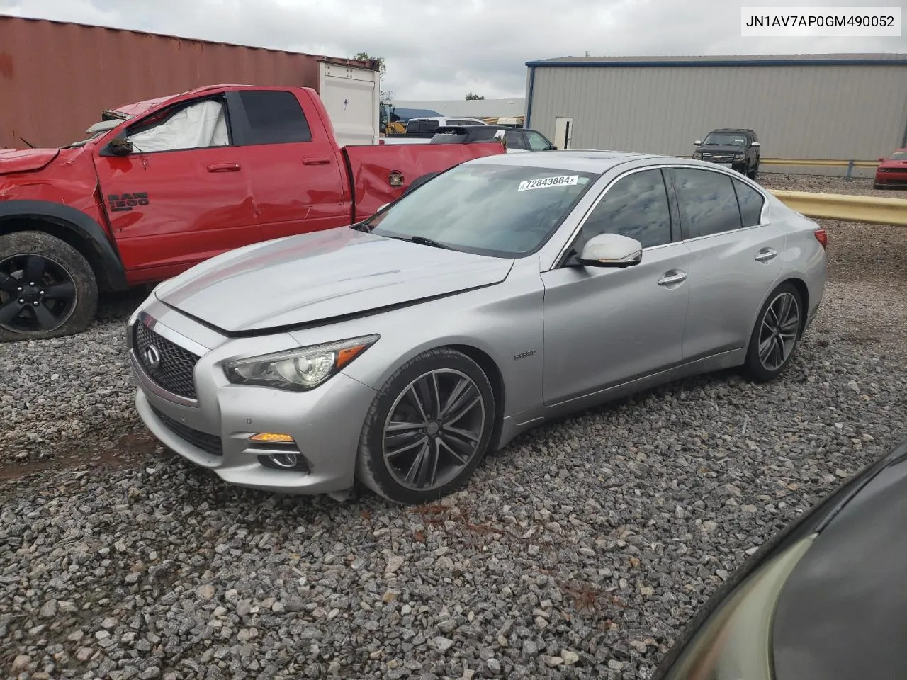 2016 Infiniti Q50 Hybrid VIN: JN1AV7AP0GM490052 Lot: 72843864