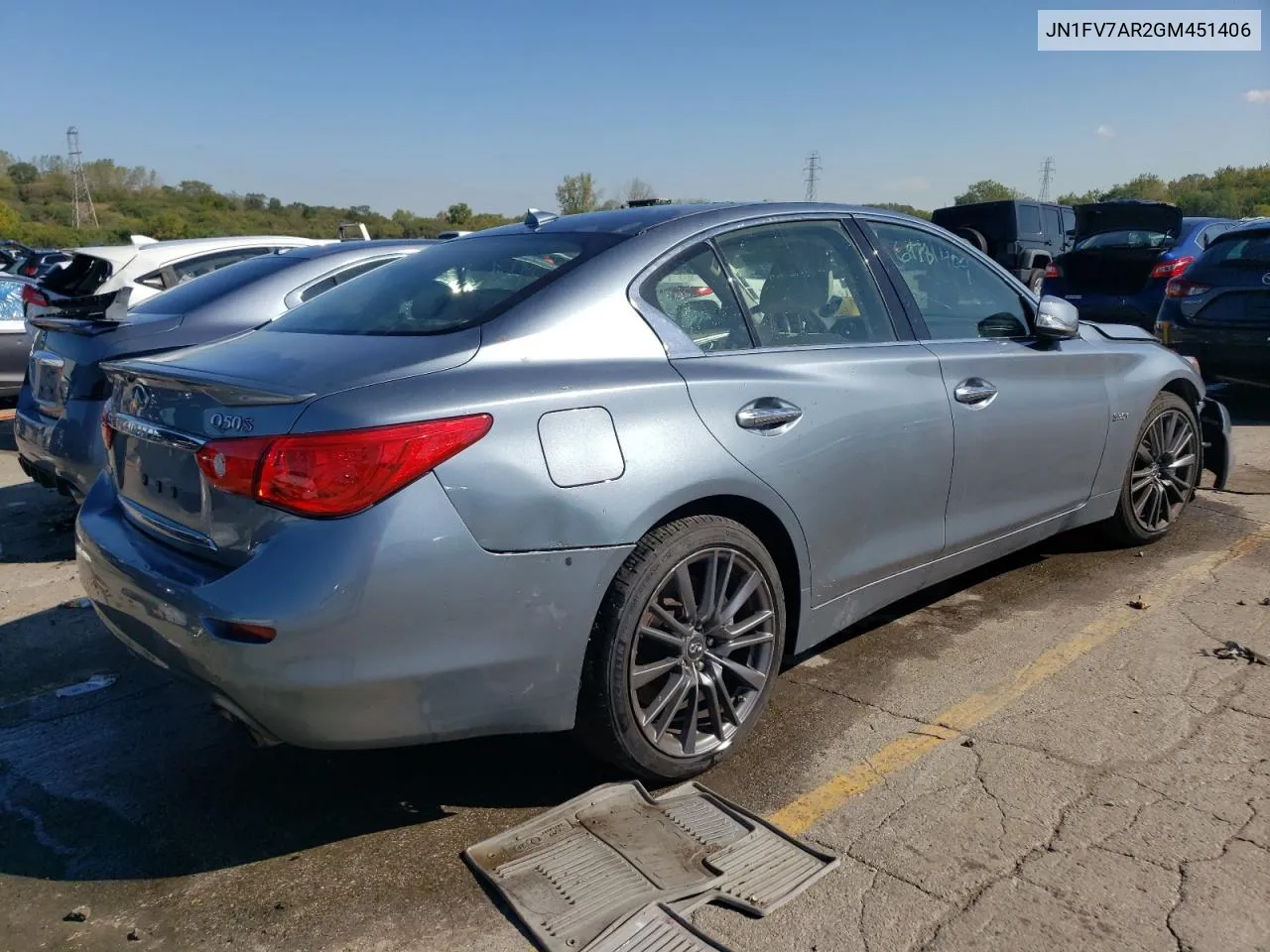 2016 Infiniti Q50 Red Sport 400 VIN: JN1FV7AR2GM451406 Lot: 72990594